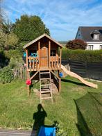 Speelhuisje met glijbaan, Kinderen en Baby's, Speelgoed | Buiten | Speelhuisjes, Ophalen, Zo goed als nieuw, Hout