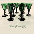 Cristal 9 verres à vin Interbellum, Antiquités & Art, Enlèvement ou Envoi