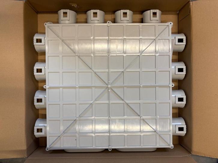 BEGETUBE Kunststof luchtverdeelkast - 12 x Ø 63 + ovalduct, Doe-het-zelf en Bouw, Ventilatie en Afzuiging, Nieuw, Ophalen of Verzenden