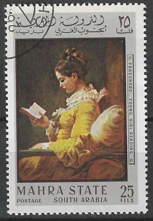 Mahra 1967 - Stampworld 50 - Schilderijen (ST), Postzegels en Munten, Postzegels | Azië, Gestempeld, Verzenden