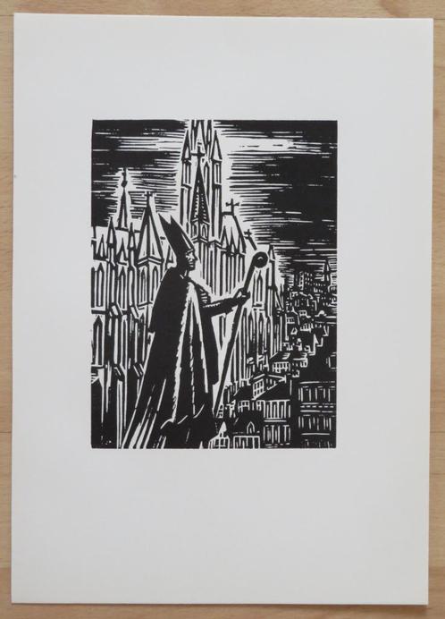 Houtsnede van Frans Masereel: ZAVEL EN MAROLLEN, Antiek en Kunst, Kunst | Etsen en Gravures, Verzenden