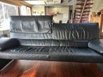 Zwarte lederen sofa Espalda merk Jori, Huis en Inrichting, Gebruikt, Driepersoons, Leer, Ophalen of Verzenden