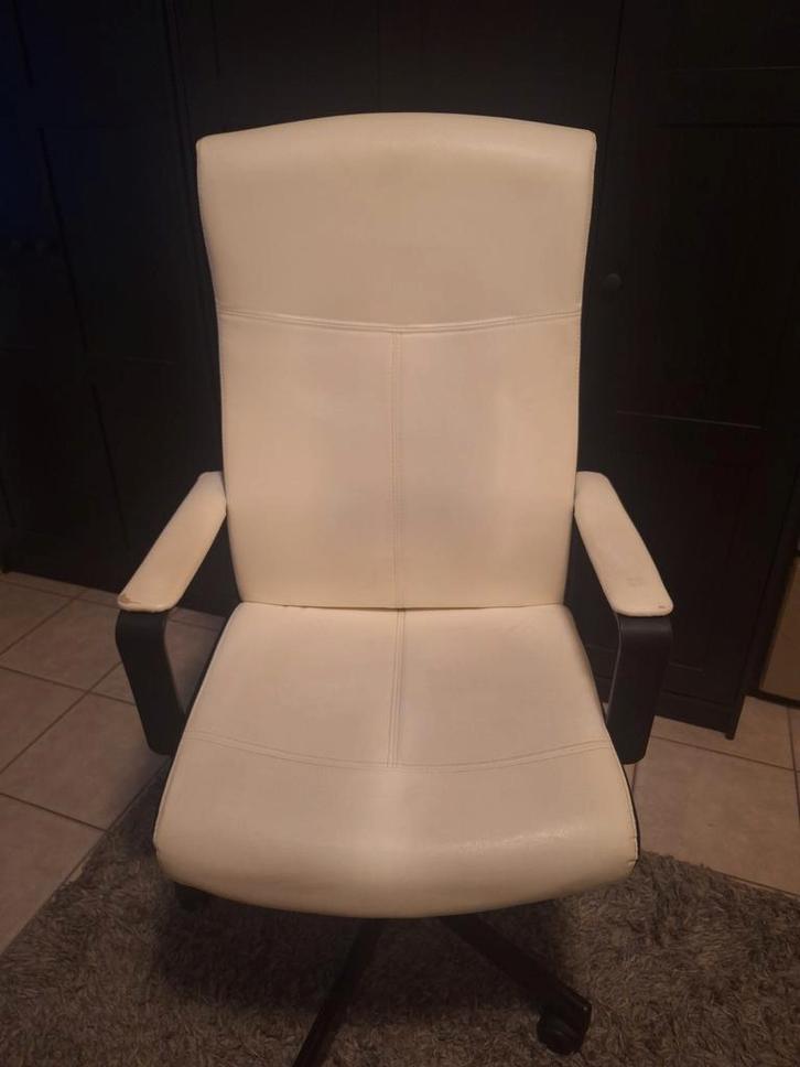 Chaise de Bureau Ikea, Maison & Meubles, Chaises de bureau, Utilisé, Chaise de bureau, Blanc, Ergonomique, Enlèvement