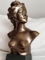 ✓COLLECTION JEF LAMBEAUX Buste Femme/Bronze Doré/H+-53cm, Antiek en Kunst, Ophalen, Brons