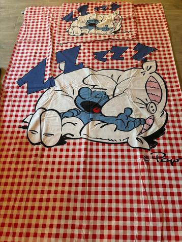 Origineel dekbed van de smurfen beschikbaar voor biedingen