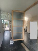 Massieve, hoge deur, dubbel dienst met glas, Doe-het-zelf en Bouw, Deuren en Vliegenramen, Gebruikt, 215 cm of meer, Binnendeur