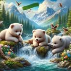 Diamond painting beertjes in het water met speciale steentje, Hobby en Vrije tijd, Ophalen of Verzenden, Nieuw, Knutselwerk