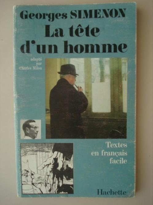 12. Georges Simenon La tête d'un homme Hachette français fac, Livres, Policiers, Utilisé, Adaptation télévisée, Envoi