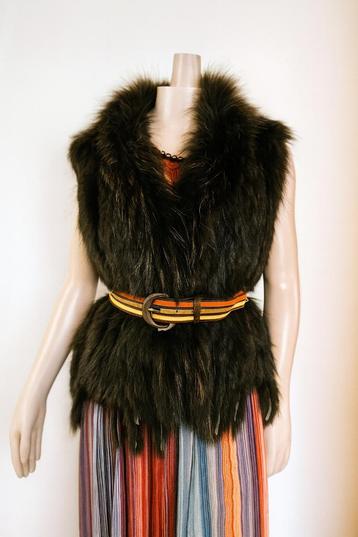 Elegante Bontgilet maat 36/38 – 100% Echt Konijnenbont beschikbaar voor biedingen