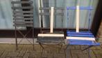 3 vintage plooibare tuinstoelen / bistrostoelen, Ophalen, Inklapbaar