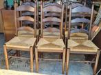 6 mooie eiken stoelen met rieten zit, Huis en Inrichting, Stoelen, Ophalen, Zo goed als nieuw, Hout, Vijf, Zes of meer stoelen