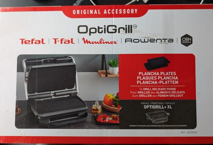 Plancha platen Tefal Optigrill+ XL, Elektronische apparatuur, Contactgrills, Nieuw, Ophalen