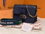 Louis Vuitton Dauphine Monopaname, Ophalen, Blauw, Leer