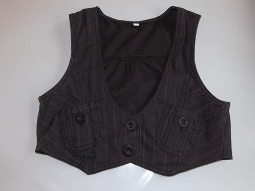 Gilet sans manches gris foncé taille 13 - 14 ans, Kinderen en Baby's, Kinderkleding | Maat 158, Zo goed als nieuw, Meisje, Overhemd of Blouse