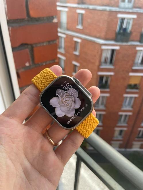 Apple Watch-bandje met enkele gesp, Handtassen en Accessoires, Ringen, Nieuw, Dame of Heer, Geel