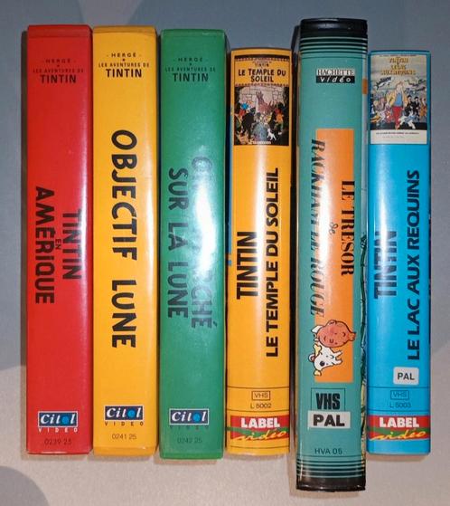 Set van 12 stuks VHS Tintin, Cd's en Dvd's, VHS | Film, Gebruikt, Actie en Avontuur, Alle leeftijden, Ophalen of Verzenden