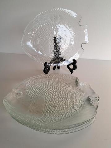 6 glazen visborden van Arcoroc France, Enlèvement ou Envoi, Verre, Assiettes(s)