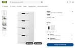 IKEA Nordli ladekast - 4 laden, Huis en Inrichting, Minder dan 50 cm, Ophalen of Verzenden, Zo goed als nieuw, 3 of 4 laden