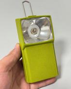 Vintage groen Retro groene Zaklamp signaal lamp frans armor, Caravans en Kamperen, Ophalen of Verzenden, Gebruikt, Batterij