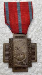 Medaille, Vuurkruis 14-18. (Versie met KLEIN kanon), WOI, Armée de terre, Enlèvement ou Envoi, Ruban, Médaille ou Ailes