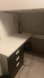 GRATIS: Hoogslaper met bureau en kast + extra kast, Huis en Inrichting, Ophalen, In hoogte verstelbaar, Gebruikt, Bureau