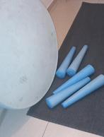 Mammut ikea kindertafel en 2 roze krukjes, Ophalen, Gebruikt