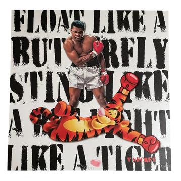 Zeefdruk  “Tigger & Muhammad Ali” door T Secret beschikbaar voor biedingen