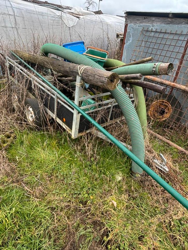 Dubbelasremork, Auto diversen, Aanhangers en Bagagewagens, Zo goed als nieuw, Ophalen