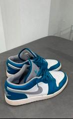 Jordan 1 low, Baskets, Bleu, Porté, Nike