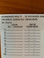 10 beurtenkaart, Trein, Algemeen kaartje