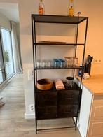 Industrieel kastje met lades en open schappen, Ophalen, 50 tot 100 cm, Zo goed als nieuw, Metaal