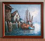 Schilderij Bretoense haven, Antiek en Kunst, Ophalen