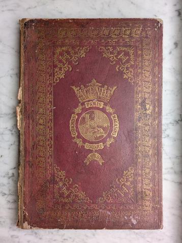 Oud boek Louvre Agenda 1888 Parijse kaartgravures beschikbaar voor biedingen