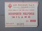 1956 ticket luchthaven Malpensa Milano Milaan Air Pullman, Verzenden, Zo goed als nieuw, Kaart, Foto of Prent