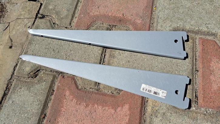 Element system lot 2 paires d'équerres + 2 rails d'1 mètre, Huis en Inrichting, Woonaccessoires | Wandplanken en Boekenplanken