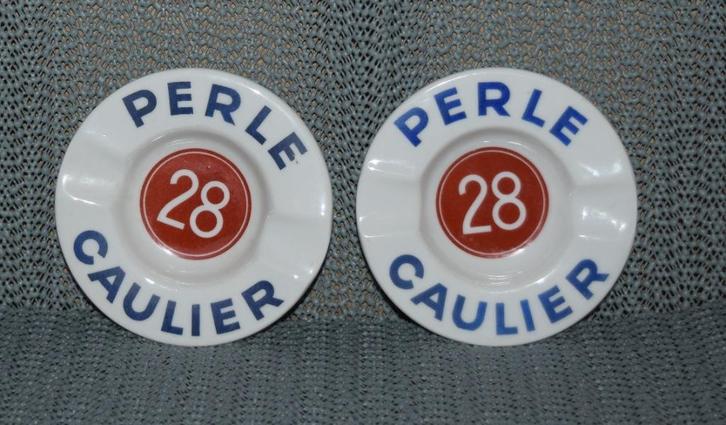 Perle Caulier 28 / Porcelaine Cerabel / 2 Asbakjes, Verzamelen, Biermerken, Zo goed als nieuw, Overige typen, Overige merken, Verzenden