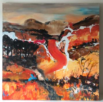 Schilderij Heidi Nuyts landschap beschikbaar voor biedingen