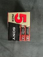 Sony HF90 Blanco Cassette Tapes HF90 5 Pack NIEUW, Cd's en Dvd's, Cassettebandjes, 2 t/m 25 bandjes, Ophalen of Verzenden, Nieuw in verpakking