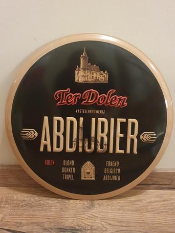 Panneau d'affichage en métal - Ter Dolen -, Enlèvement ou Envoi, Utilisé, Panneau, Plaque ou Plaquette publicitaire, Autres marques