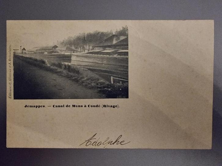 Carte postale Jemappes - Canal de Mons à Condé - 1901, Verzamelen, Postkaarten | België, Gelopen, Henegouwen, Voor 1920, Ophalen of Verzenden