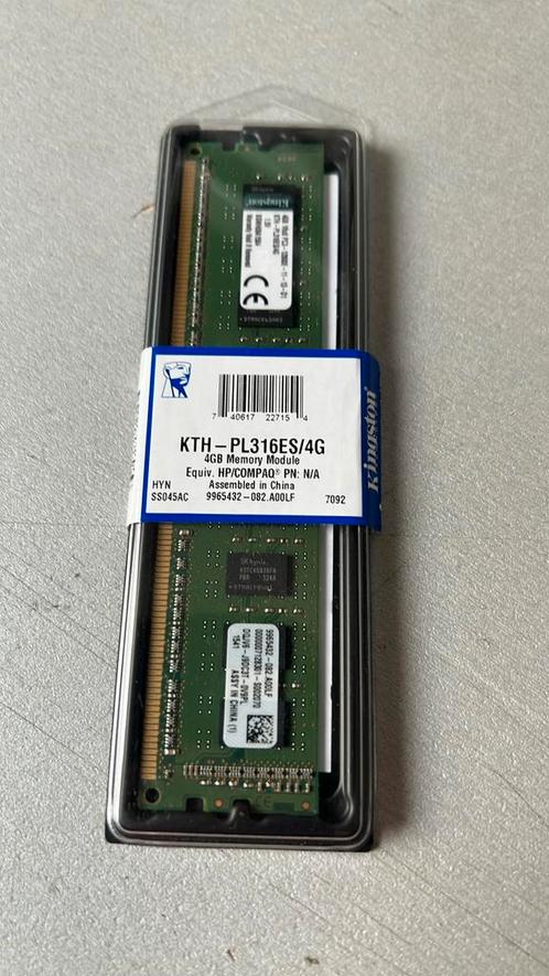 Kingston 4gb DDR3 ECC server ram KTH-PL316ES/4G, Informatique & Logiciels, Mémoire RAM, Comme neuf, Desktop, 4 GB, DDR3, Enlèvement ou Envoi