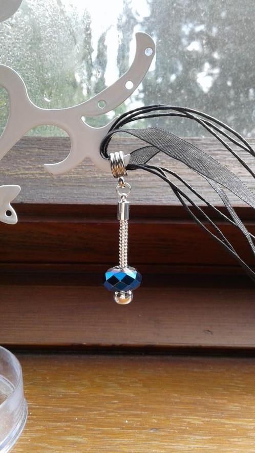 Nieuwe chroom metalen ketting en hanger met parel, Handtassen en Accessoires, Kettingen, Nieuw, Zwart, Ophalen of Verzenden