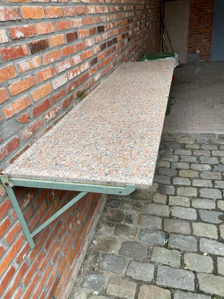 Granieten blad 2 meter, Doe-het-zelf en Bouw, Platen en Panelen, Zo goed als nieuw, Overige materialen, Ophalen