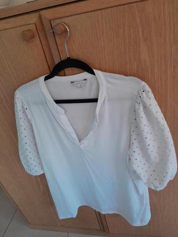 T-shirt MS blanc taille L, Taille 42/44 (L), Manches courtes, Enlèvement ou Envoi, Comme neuf