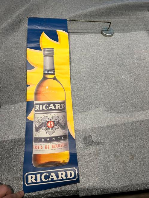 Banderole publicitaire Ricard + support aimant, Collections, Marques & Objets publicitaires