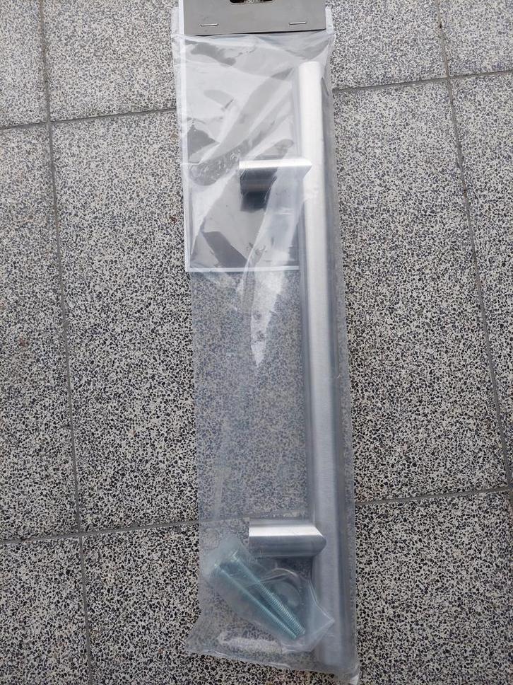 Voordeurgreep inox - nieuw, Doe-het-zelf en Bouw, Hang- en Sluitwerk, Nieuw, Inox, Ophalen of Verzenden