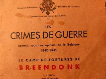 Crimes guerre Breendonk Belgique guerre 1940-1945 livre 1949 beschikbaar voor biedingen