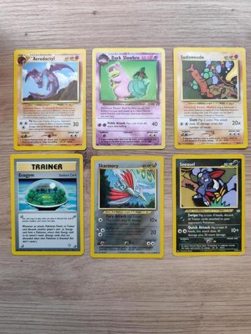 6 cartes pokemeon,  beschikbaar voor biedingen