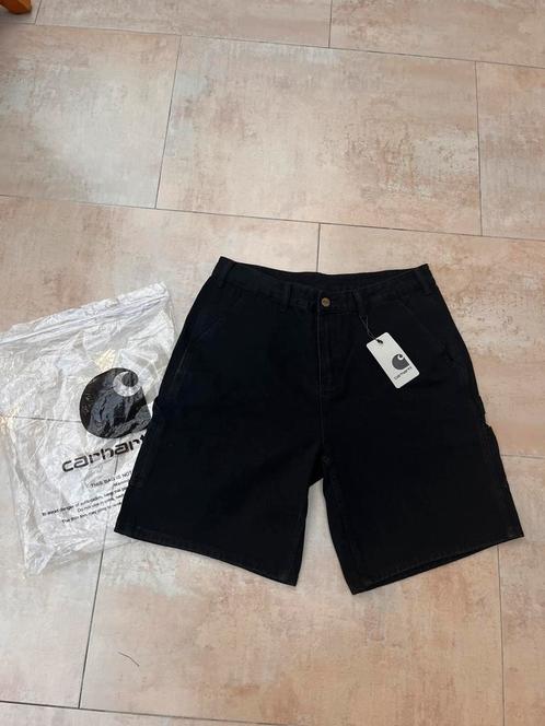 Carhartt Korte Jeansbroek maat W36, Kleding | Heren, Broeken en Pantalons, Nieuw, Maat 52/54 (L), Zwart, Verzenden