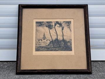 eau forte epreuve d artiste signe  Albert Gustave Grégoire beschikbaar voor biedingen